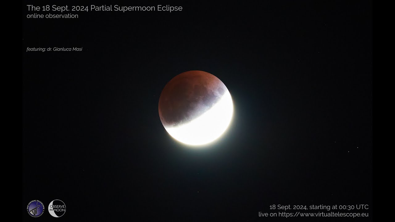 18 Sept. 2024 Partial Supermoon Eclipse: online observation - YouTube